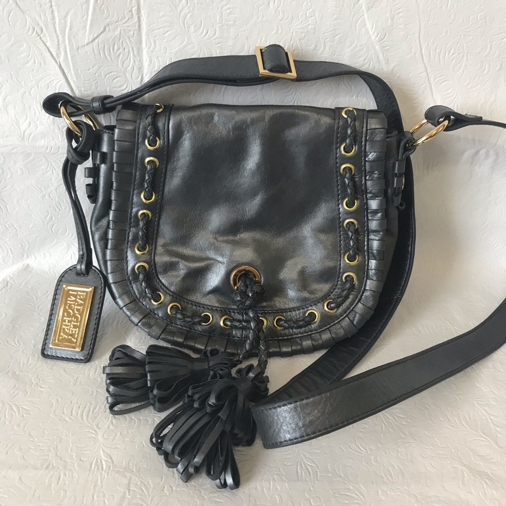 Badgley Mischka Noelle Pewter Metallic Gray Bag